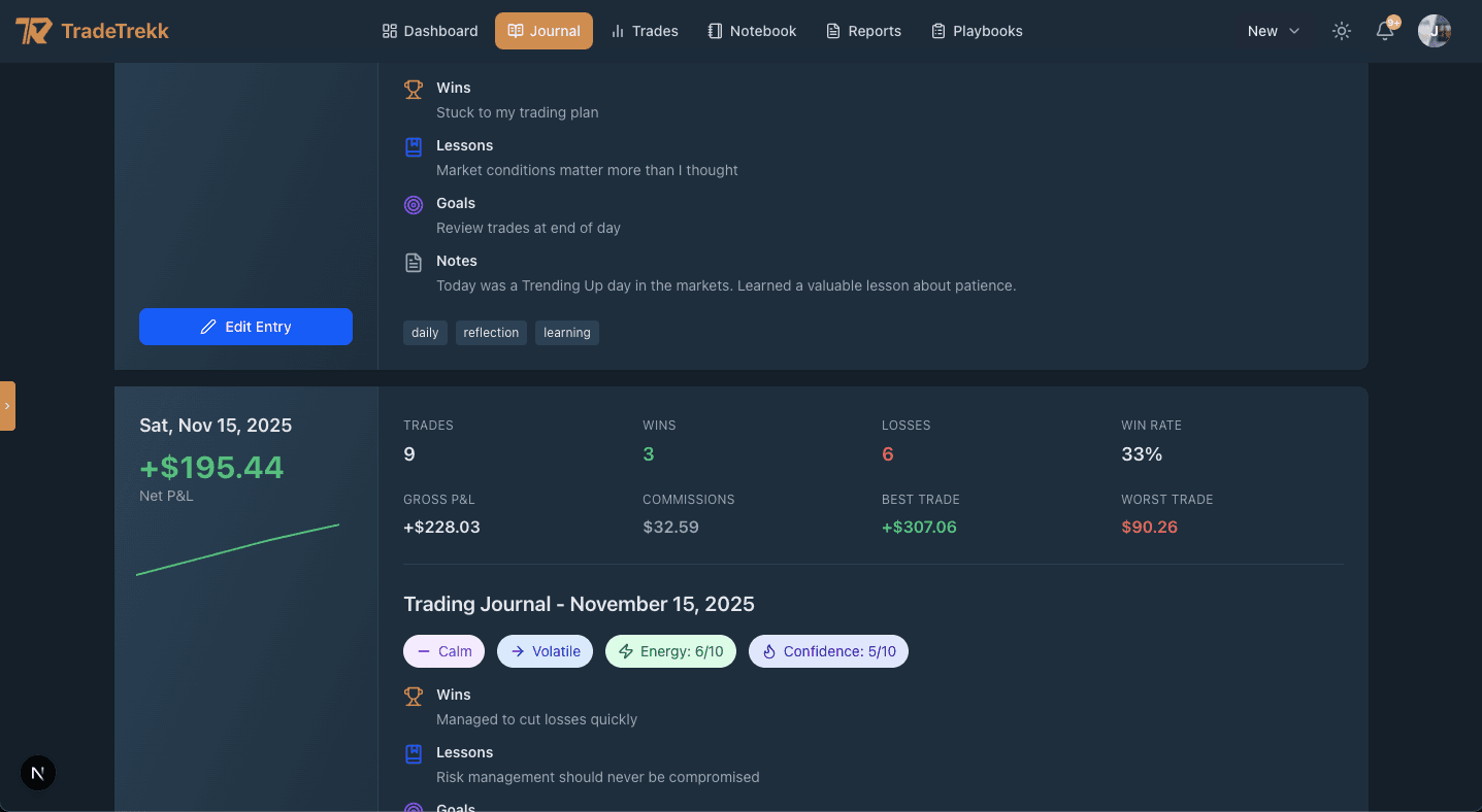 TradeTrekk Dashboard